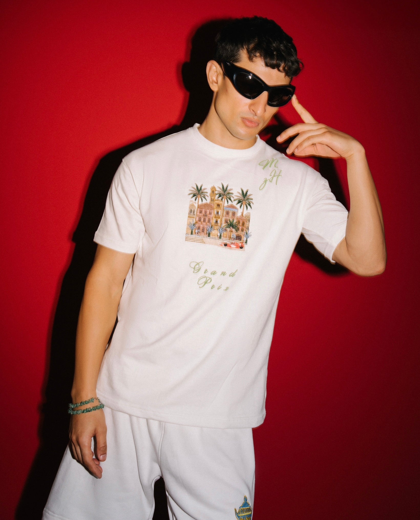 White Embroidered T-Shirt