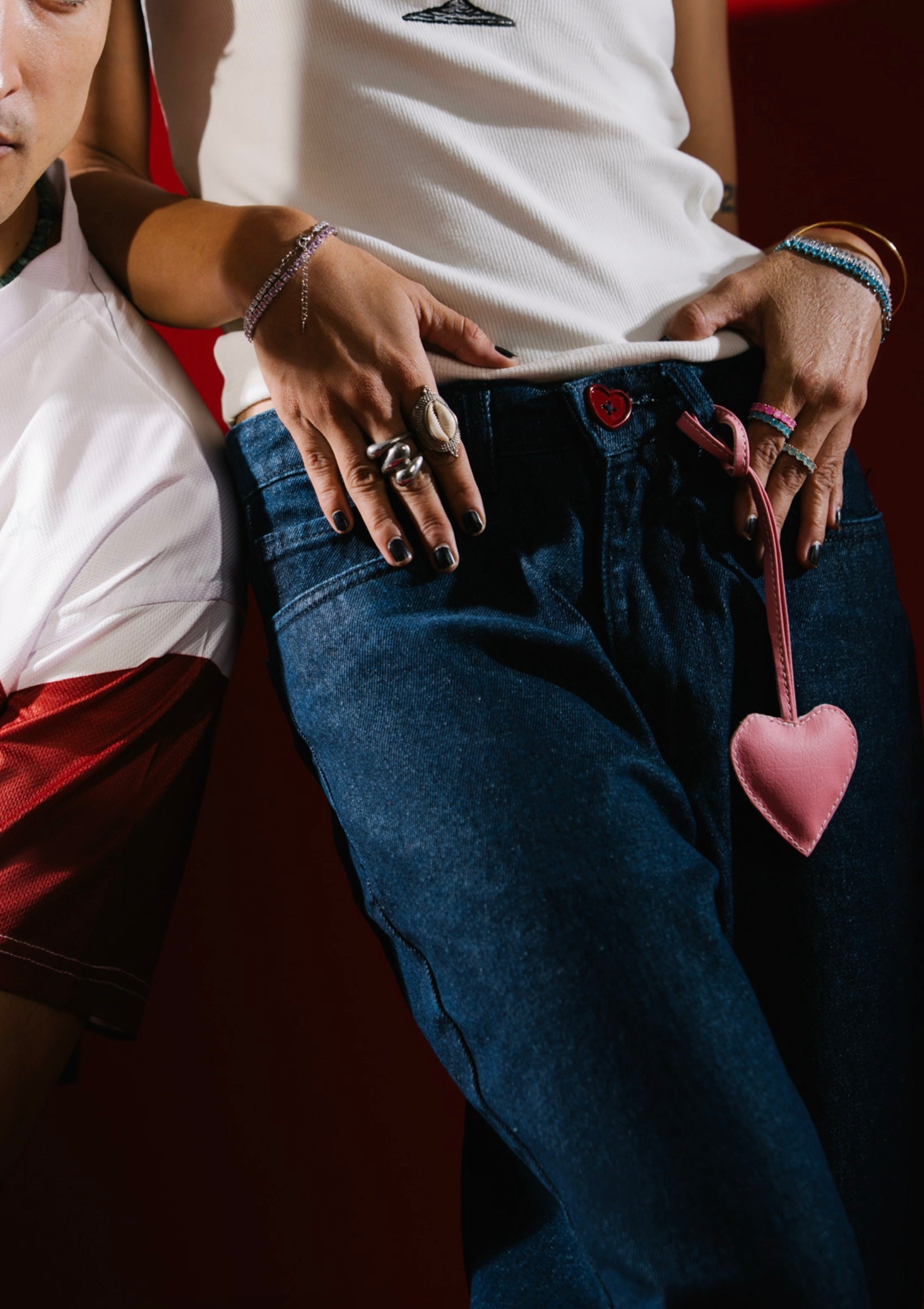 Raw Denim Wide-Leg Jeans